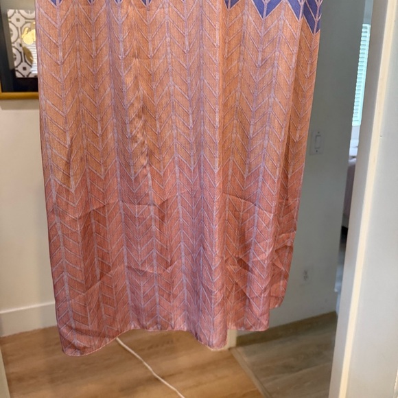 Nomad Morgan Carper Chevron Purple Slip Dress Sz Large Anthropologie Dainty - Picture 4 of 11